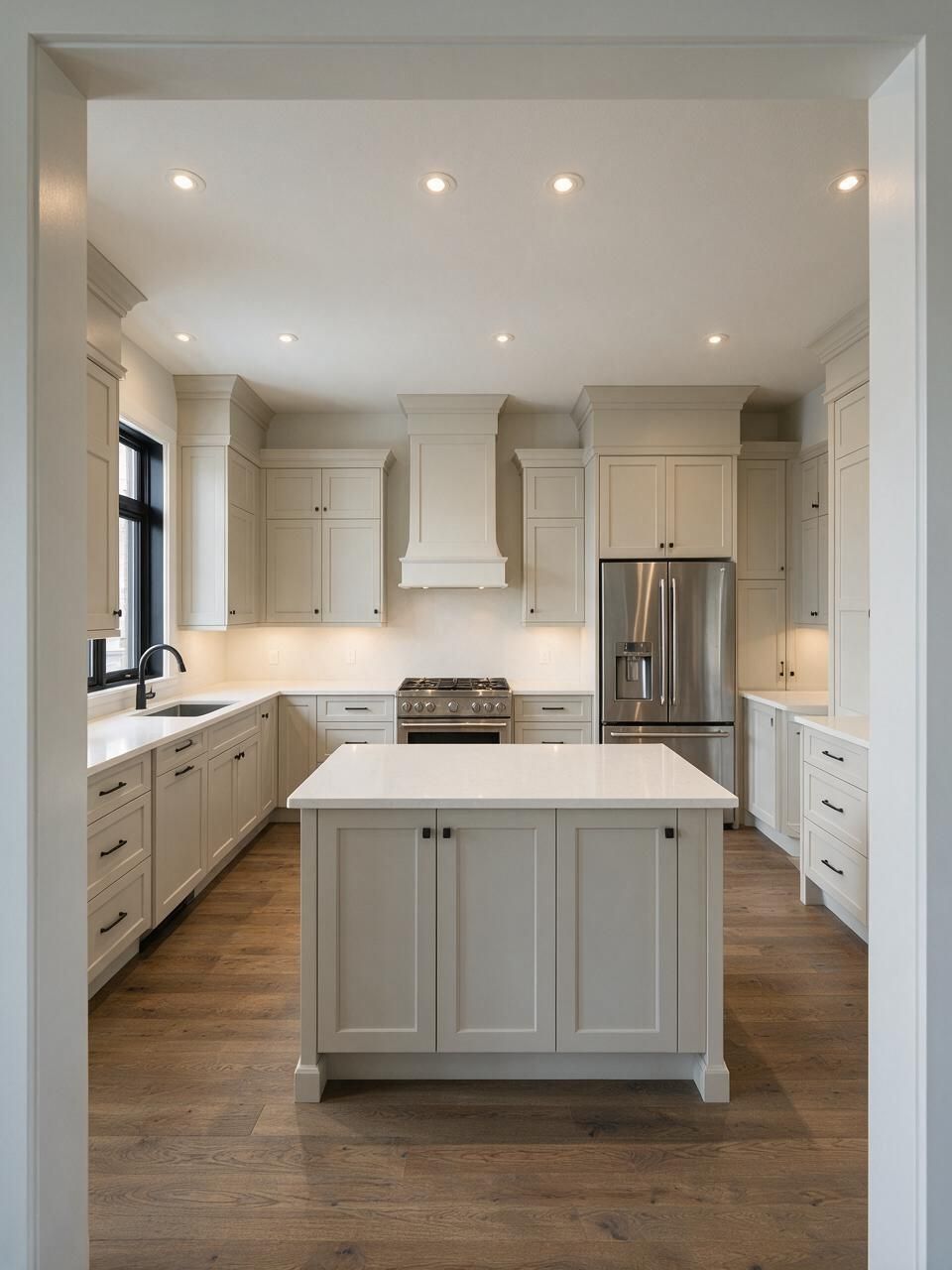 Custom kitchen cabinets installed in an Edmonton home