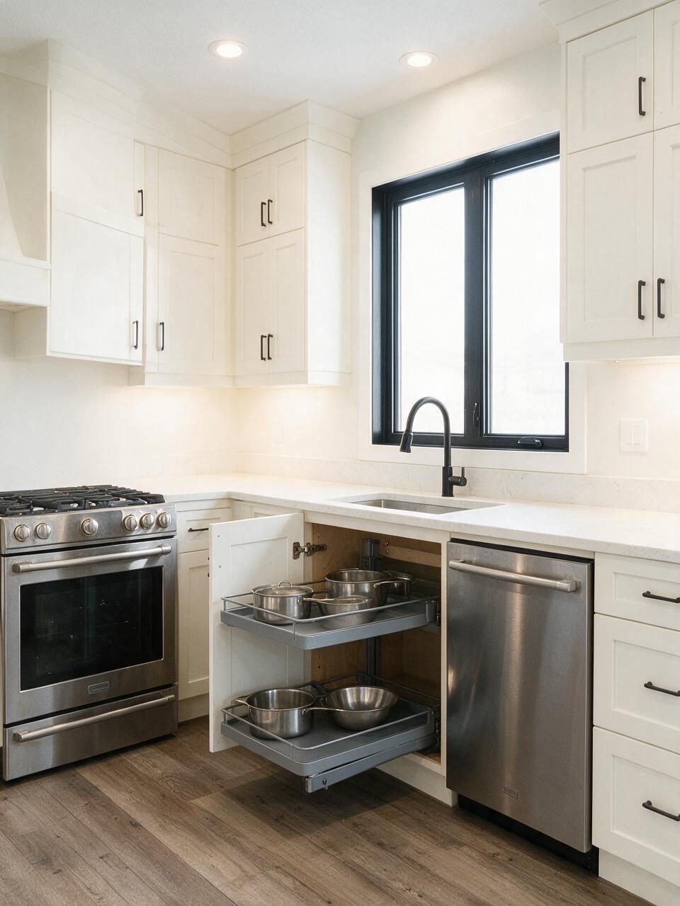 Custom Kitchen in Edmonton: corner solution