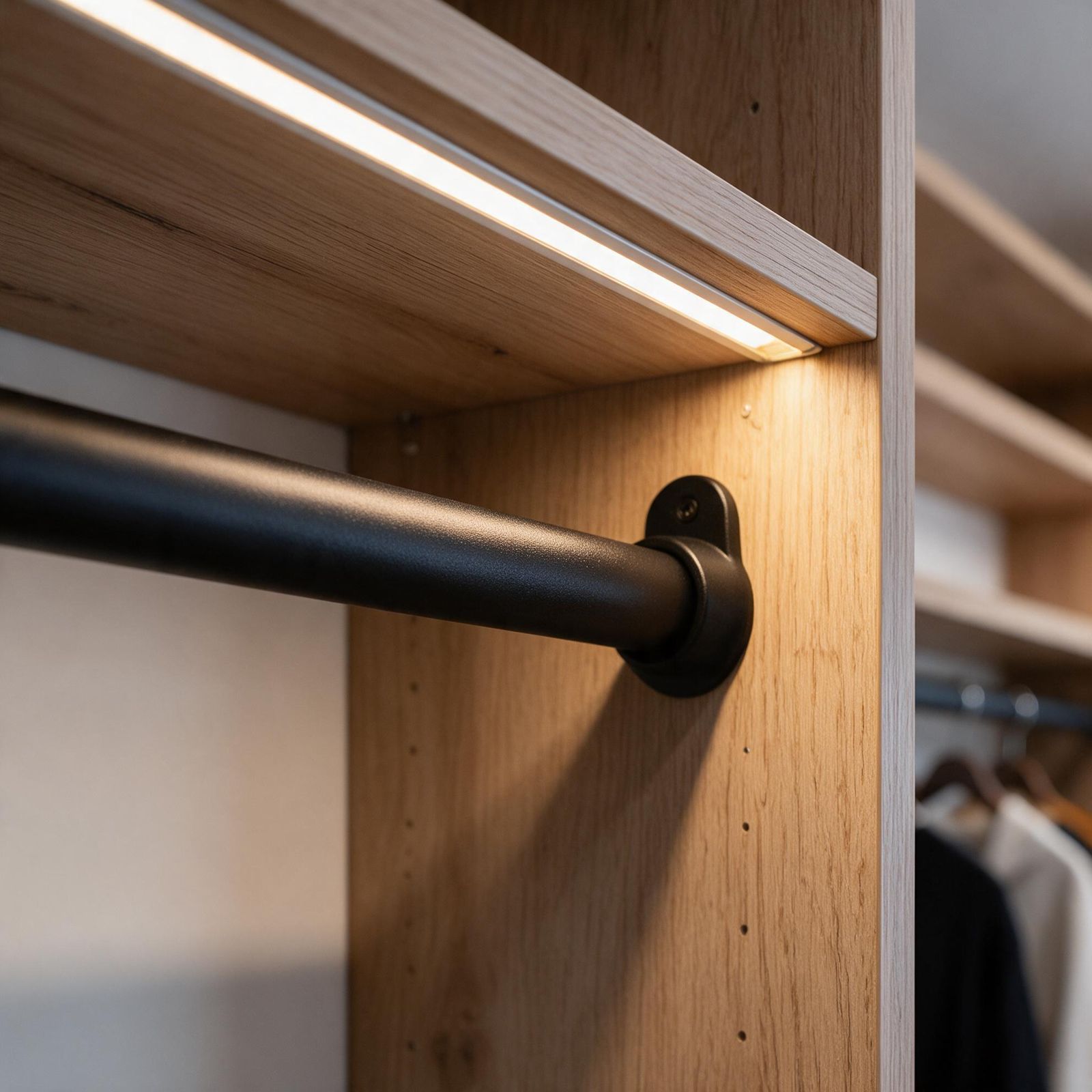 Walk-In Closet in Edmonton: hardware detail